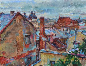 Les toits colorés de la ville