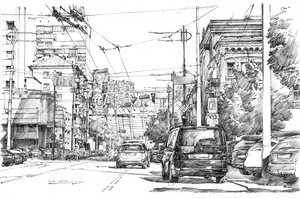 Une rue de la ville en détail - Andrii Kutsachenko