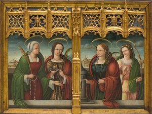 Saintes Apollonia, Lucie et Barbara et une autre sainte martyre