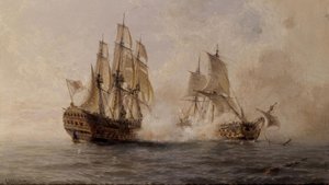 Combat du navire Glorioso avec le britannique Dartmouth en 1747 – XIXe siècle - Angel Maria Cort