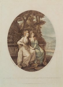 Son Altesse la Duchesse de Devonshire et la Vicomtesse Duncannon, gravé par W. Dickinson, 1782