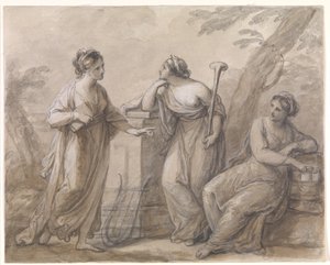 Trois muses en conversation - Angelica Kauffmann