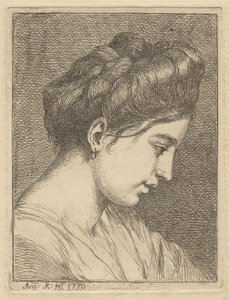 Tête de jeune femme de profil - Angelica Kauffmann