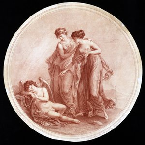 Les Grâces éveillant Cupidon, gravé par William Wynne Ryland, 1776