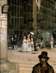 Marche de Figini à Milan (Piazza del Duomo avec un coin du Coperto dei Figini) (détail)