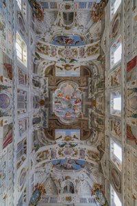 Plafond de la salle avec les quartiers de Bologne, Salle des Gardes, Palais Ducal d