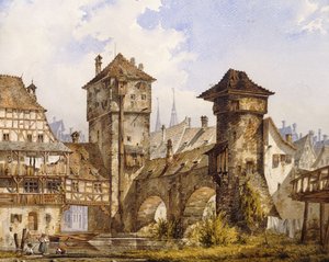 Vue de Nuremberg - Angelo Quaglio