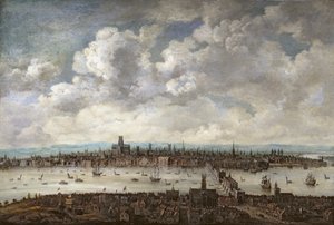 Vue de Londres depuis Southwark - Anglo Dutch School