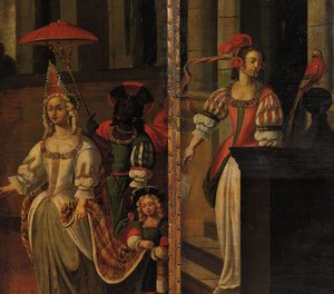 Paravent à quatre volets double face, c.1700 - Anglo Flemish School