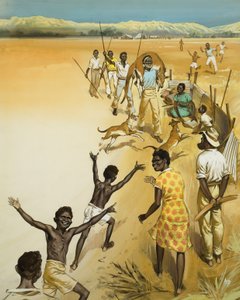 Aborigènes (gouache sur papier) - Angus McBride