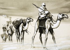 Chameaux traversant le désert - Angus McBride