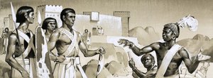 Hyksos, le pharaon Kamose enseigne les tactiques de combat à des guerriers noirs spécialement entraînés.
