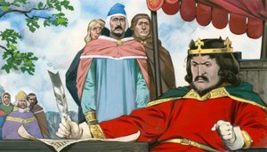 Le roi Jean signe la Magna Carta à contrecœur - Angus McBride
