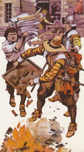 Oliver Cromwells censure (lithographie couleur)