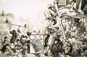 La bataille entre Scarcens et Maures en 635 - Angus McBride