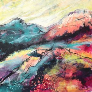 Paysage montagneux éclatant - Ania Witwitzka