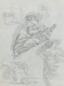 Études de figures (verso) - Anicet Charles Gabriel Lemonnier
