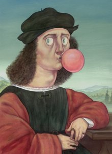 Homme grossier avec chewing-gum