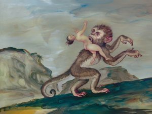 Femme emportée par son primate