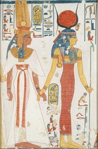Copie de peinture murale de la tombe de la reine Nefertari, Thèbes, 20ème siècle