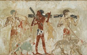Copie de peinture murale, tombe privée 100 de Rekhmire, Thèbes, 20e siècle - Anna