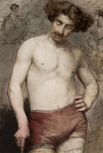 Polonais : Homme semi-nu - Étude d