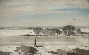 Vue des fenêtres du jardin d