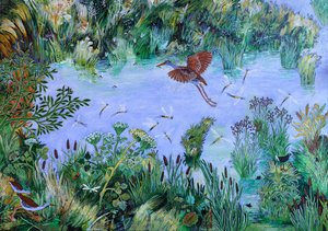 Un moment de mouche, 2022 (acrylique sur panneau) - Anna Pugh