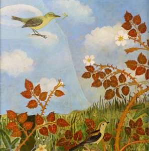 Oiseaux sur un nuage, 2023 (acrylique) - Anna Pugh
