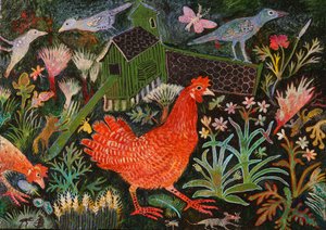 Red Hen Run, 2018 (acrylique) - Anna Pugh