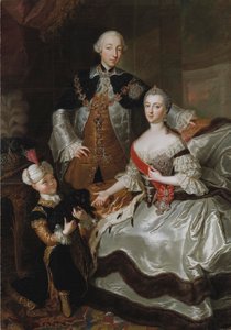 Pierre III et Catherine II de Russie avec leur fils Paul