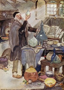 Alchimiste, scène du conte de fées de Hans Christian Andersen Le Conte du Vent