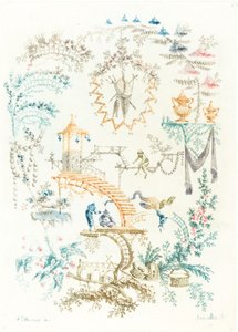 Arabesque avec un singe - Anne Allen after Jean Baptiste Pillement