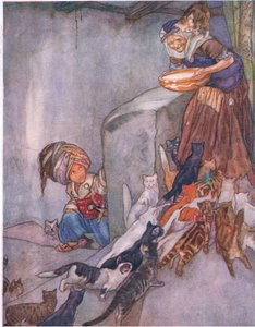 Du lait pour la famille, du Grand Livre pour Enfants (Herbert Strang) publié par Humphrey Milford, Oxford University Press, vers 1920 - Anne Anderson