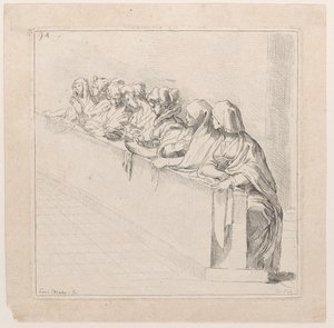 Sept Femmes Assises Derrière un Mur Bas - Anne Claude Philippe de Caylus