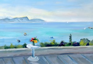Une terrasse avec vue sur la mer