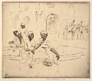 Femme noire à la fontaine - Anne Goldthwaite