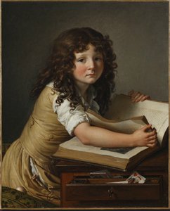 Benoît Agnès Trioson avec un livre - Anne Louis Girodet de Roucy Trioson