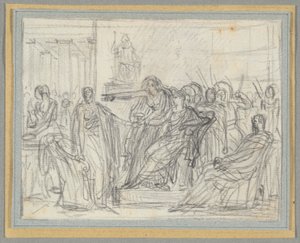 Scène du dernier acte de Corneille - Anne Louis Girodet de Roucy Trioson
