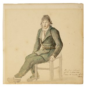 Bel Indien américain de la tribu des Buffalos, Canisteo, New York, 1808