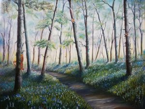 Sentier à travers la forêt de jacinthes - Annette Armitage