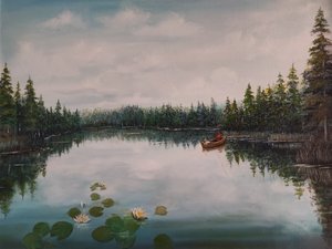 Pêche au lac tranquille - Annette Armitage