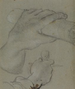 Carracci - v étude pour les mains de St Jean l