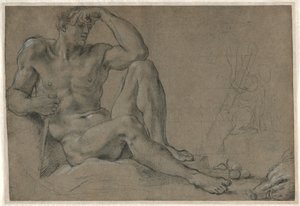 Hercule se reposant (recto); Vase à pied avec anse (verso)