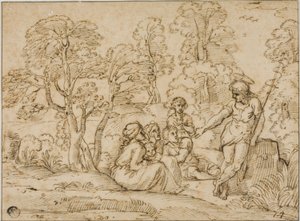 Saint Jean Baptiste prêchant - Annibale Carracci