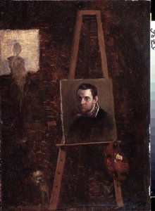 Autoportrait au chevalet, 1603-04 - Annibale Carracci