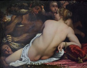 Vénus, deux satyres et Cupidon - Annibale Carracci