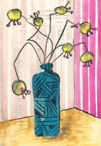 Vase coloré et fantaisiste