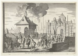 Arrivée à la porte de Bruges de Gand; entrée de Ferdinand à Gand en 1635 (n° 4) - Anonymous