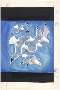 Conception de bande avec cinq mouettes volantes - Anonymous